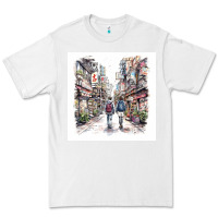 White Japan Street Premium Tee - Unal Design