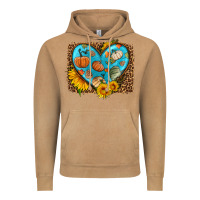 Vintage Camel fall pattern heart with leopard background Vintage Hoodie - HRA Design Shop