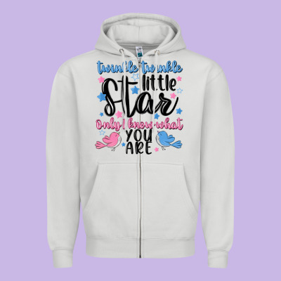 Twinkle Twinkle Little Star Zipper Hoodie Designed By Maliassmallbusiness