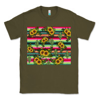 Army Green sunflower cactus Classic Tee - JahusDesignShop