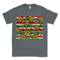 Charcoal Heather sunflower cactus Classic Tee - JahusDesignShop