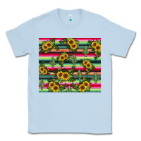 Dusty Blue sunflower cactus Classic Tee - JahusDesignShop