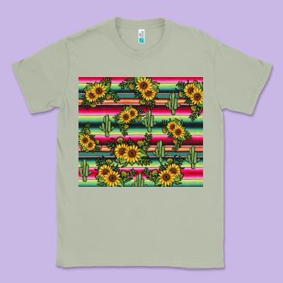 Sunflower Cactus Classic Tee Designed By Jahusdesignshop