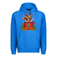 True Royal hot coco christmas highland cow Premium Hoodie - Jasminsmagicworld
