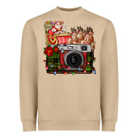 Christmas Santa Vintage Camera Heavyweight Sweatshirt | Teevron