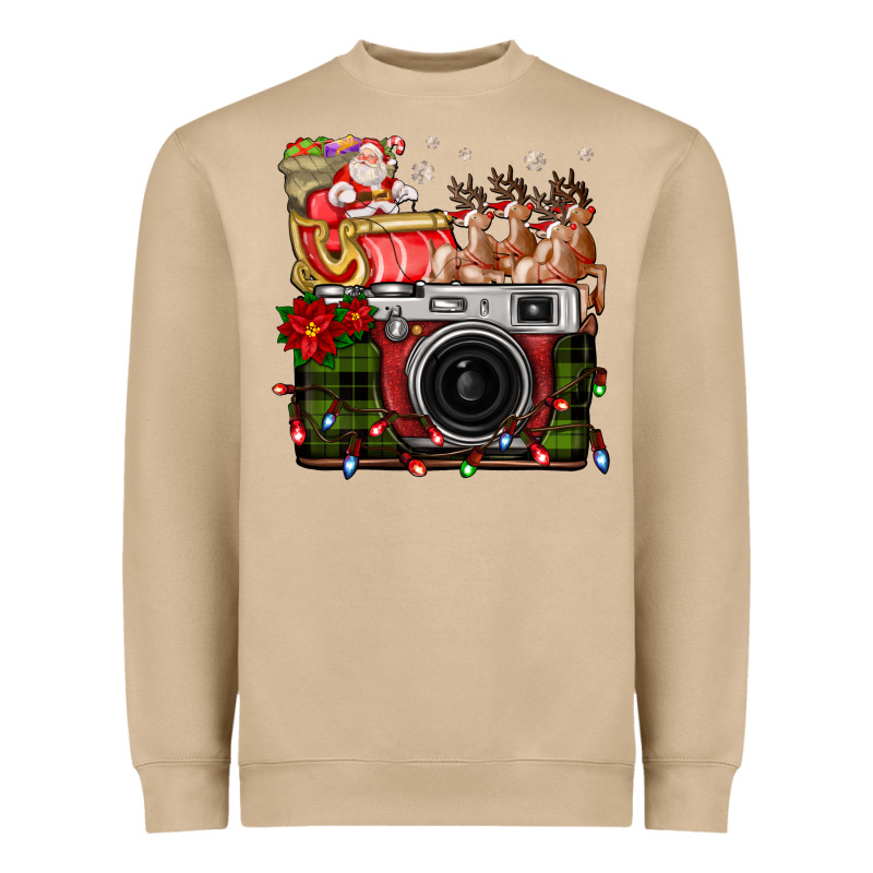 Christmas Santa Vintage Camera Heavyweight Sweatshirt by FaDigitalArtStudio | Teevron