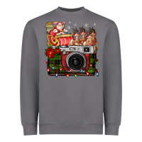 Storm Christmas Santa Vintage Camera Heavyweight Sweatshirt - FaDigitalArtStudio