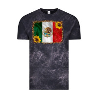Cloud Black mexico flag background Vintage Tee - HRA Design Shop