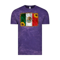 Cloud Purple mexico flag background Vintage Tee - HRA Design Shop