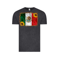 Vintage Black mexico flag background Vintage Tee - HRA Design Shop