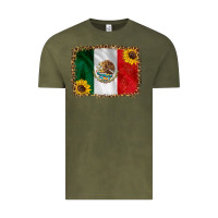 Vintage Olive mexico flag background Vintage Tee - HRA Design Shop