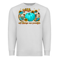 Dove Grey with god all things are possible  copy Premium Sweatshirt - MaliasSmallBusiness