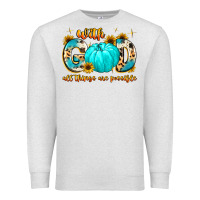 Oatmeal Heather with god all things are possible  copy Premium Sweatshirt - MaliasSmallBusiness