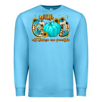 Ocean Blue with god all things are possible  copy Premium Sweatshirt - MaliasSmallBusiness