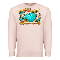 Pale Pink with god all things are possible  copy Premium Sweatshirt - MaliasSmallBusiness