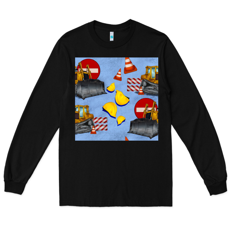 Bulldozer Seamles Pattern Long Sleeve Tee by BundleAndBundleShop | Teevron