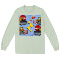 Matcha bulldozer seamles pattern Long Sleeve Tee - BundleAndBundleShop