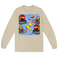 Mushroom bulldozer seamles pattern Long Sleeve Tee - BundleAndBundleShop