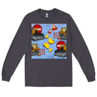 Smoke bulldozer seamles pattern Long Sleeve Tee - BundleAndBundleShop