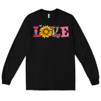 Black love sunflower valentines day Long Sleeve Tee - AdoDesignShop