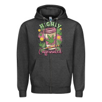 Charcoal Heather highly caffeinated Zipper Hoodie - MaliasSmallBusiness