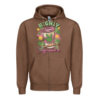 Chestnut highly caffeinated Zipper Hoodie - MaliasSmallBusiness