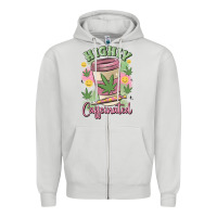 Dove Grey highly caffeinated Zipper Hoodie - MaliasSmallBusiness