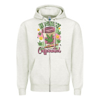 Oatmeal Heather highly caffeinated Zipper Hoodie - MaliasSmallBusiness