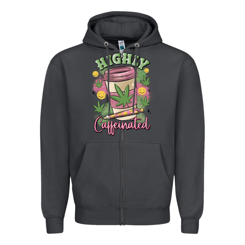 Highly Caffeinated Zipper Hoodie by MaliasSmallBusiness | Teevron