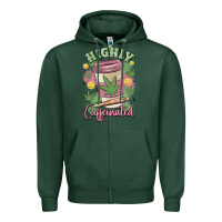 Sports Green highly caffeinated Zipper Hoodie - MaliasSmallBusiness