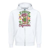 White highly caffeinated Zipper Hoodie - MaliasSmallBusiness