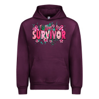 Mauve Wine I am a survivor Cancere Awareness Urban Hoodie - HowdyJamesFarm