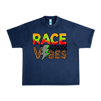 Navy race vibes Urban Heavy Tee - AdoDesignShop