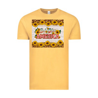 Vintage Mustard god bless america tumbler Vintage Tee - HRA Design Shop