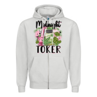 Dove Grey midnight toker Zipper Hoodie - MaliasSmallBusiness
