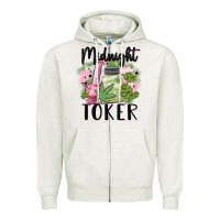 Oatmeal Heather midnight toker Zipper Hoodie - MaliasSmallBusiness