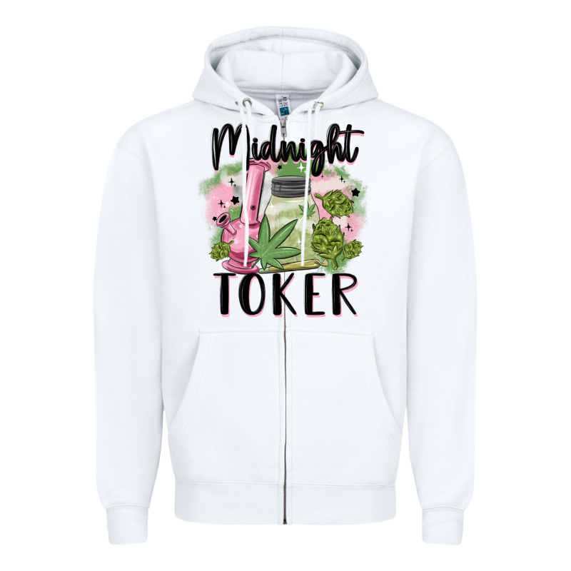 Midnight Toker Zipper Hoodie by MaliasSmallBusiness | Teevron