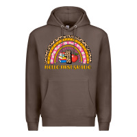Coffee back to school rainbow hello first grade Premium Hoodie - AdoDesignShop