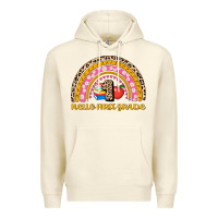 Sandshell back to school rainbow hello first grade Premium Hoodie - AdoDesignShop