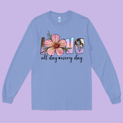 Love All Day Every Day Long Sleeve Tee Designed By Artiststas