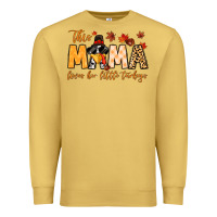 Antique Gold this mama loves her little turkeys Premium Sweatshirt - MaliasSmallBusiness