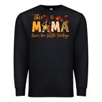 Black this mama loves her little turkeys Premium Sweatshirt - MaliasSmallBusiness