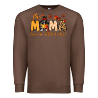 Chestnut this mama loves her little turkeys Premium Sweatshirt - MaliasSmallBusiness