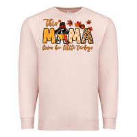 Pale Pink this mama loves her little turkeys Premium Sweatshirt - MaliasSmallBusiness