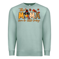 Seafoam this mama loves her little turkeys Premium Sweatshirt - MaliasSmallBusiness