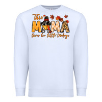 White this mama loves her little turkeys Premium Sweatshirt - MaliasSmallBusiness