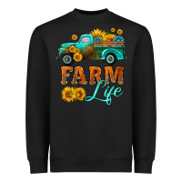Farm Truck  Farm Life With Sunflower Heavyweight Sweatshirt | Teevron