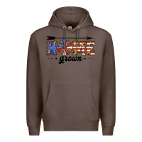 Coffee home grown american flag windmill Premium Hoodie - Jasminsmagicworld