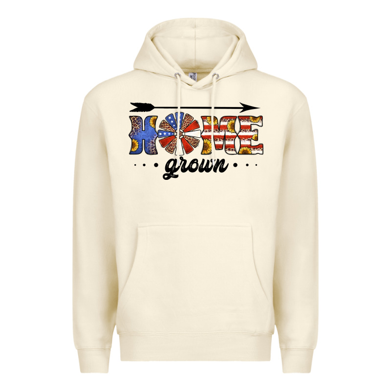 Home Grown American Flag Windmill Premium Hoodie by Jasminsmagicworld | Teevron
