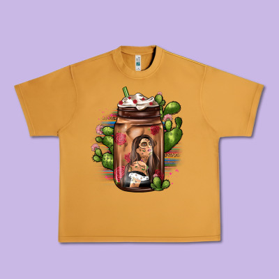 Mexican Coffee Cup Cactus Urban Heavy Tee Designed By Jahusdesignshop